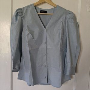 Modern Citizen Eloise Cotton Puff-Sleeve Blouse, M